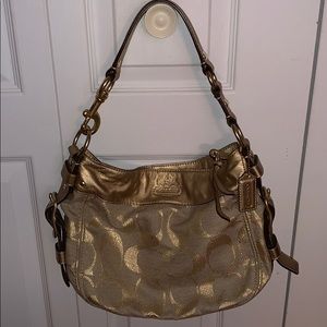 Medium sized Gold Coach Purse